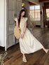 Summer Round Neckline Short Sleeves Maxi Dress